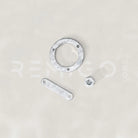 Metallic anodes on a beige background